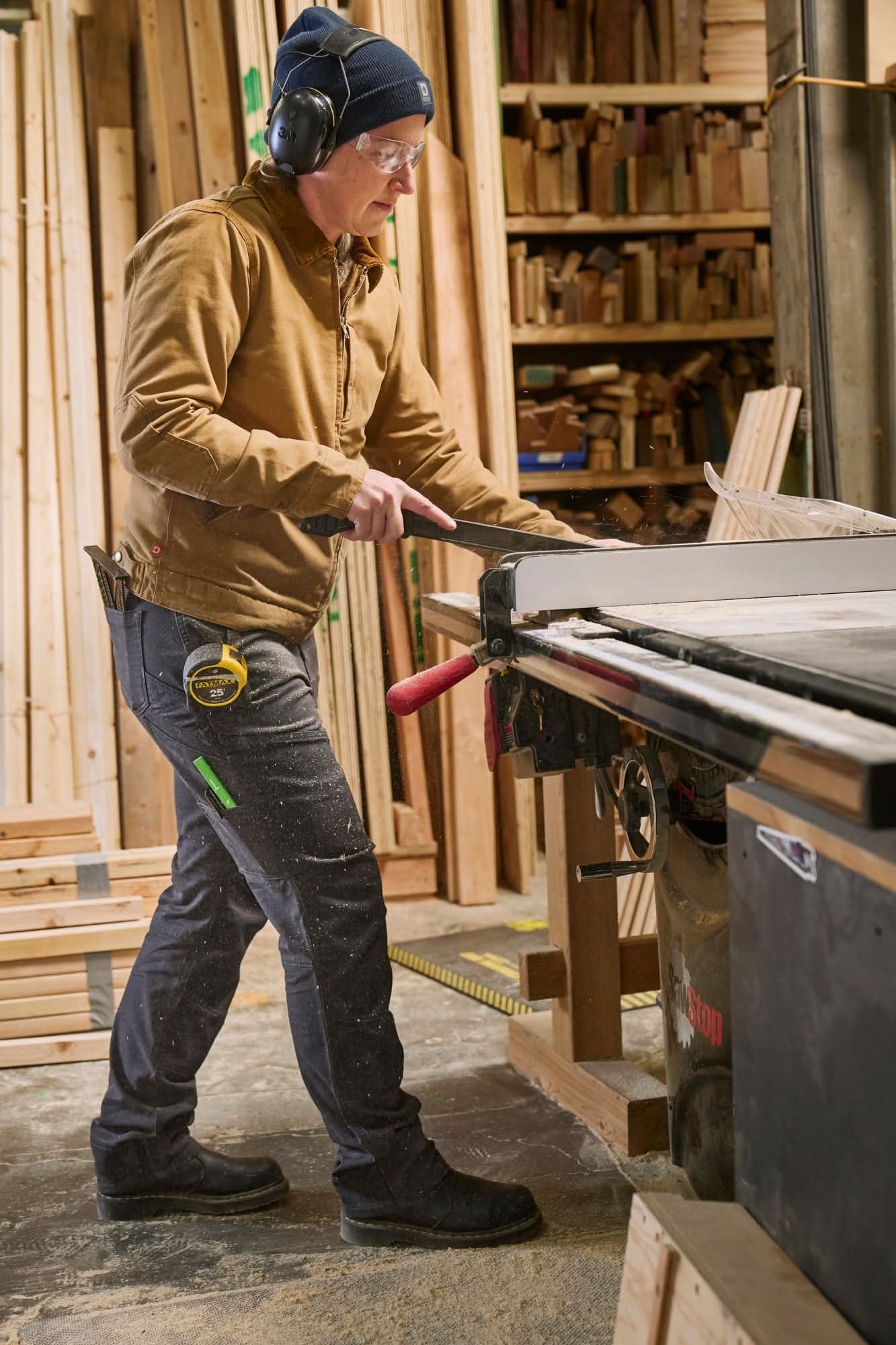 D-Fender Pant in Cement Grey Stretch Canvas construction workwear