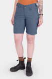 Compass COOLSWAP™ Cargo Short in Dovetail Blue by Dovetail Workwear, shown on a woman wearing the high-rise shorts with visible cargo pockets and reinforced front pockets