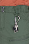 Close-up detail of the Compass COOLSWAP™ Cargo Skort in Aventurine Green by Dovetail Workwear, showing a detail of the waistband