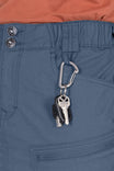 Close-up detail of the Dovetail Blue Compass COOLSWAP™ Cargo Skort's phone pocket