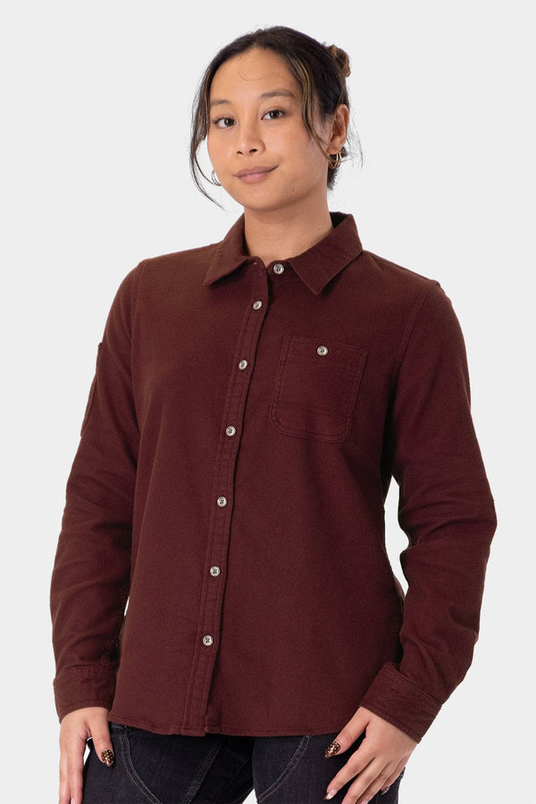Givens Stretch Chamois Work Shirt in Elderberry