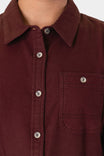 Givens Stretch Chamois Work Shirt in Elderberry