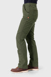 Britt Utility Pant in Moss Green Canvas