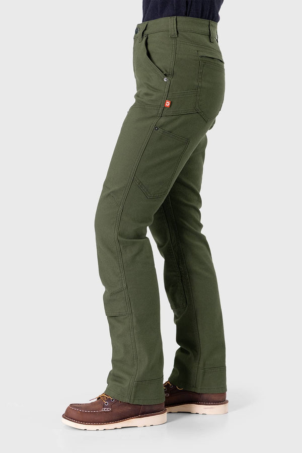 Britt Utility Pant in Moss Green Canvas