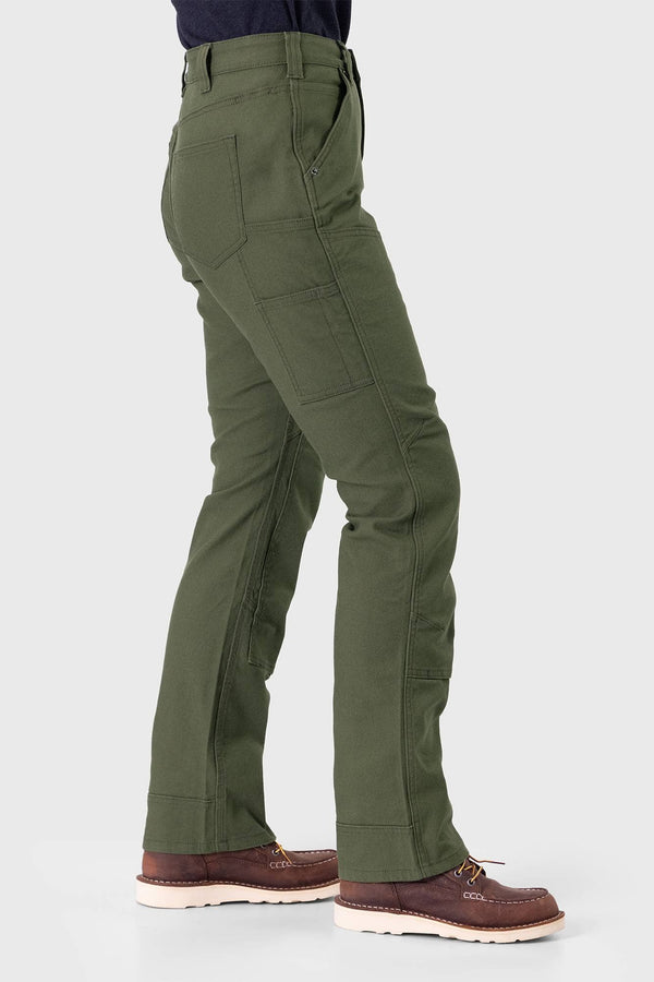 Britt Utility Pant in Moss Green Canvas