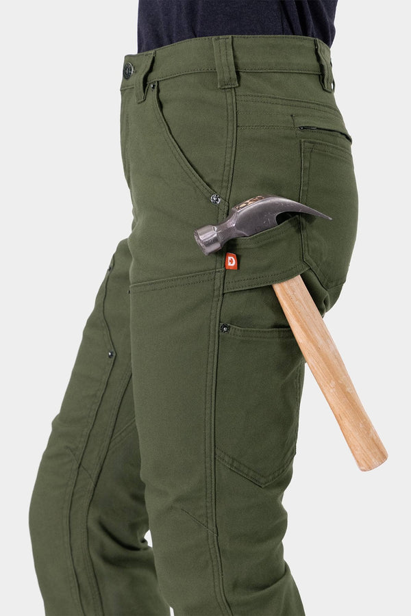 Britt Utility Pant in Moss Green Canvas