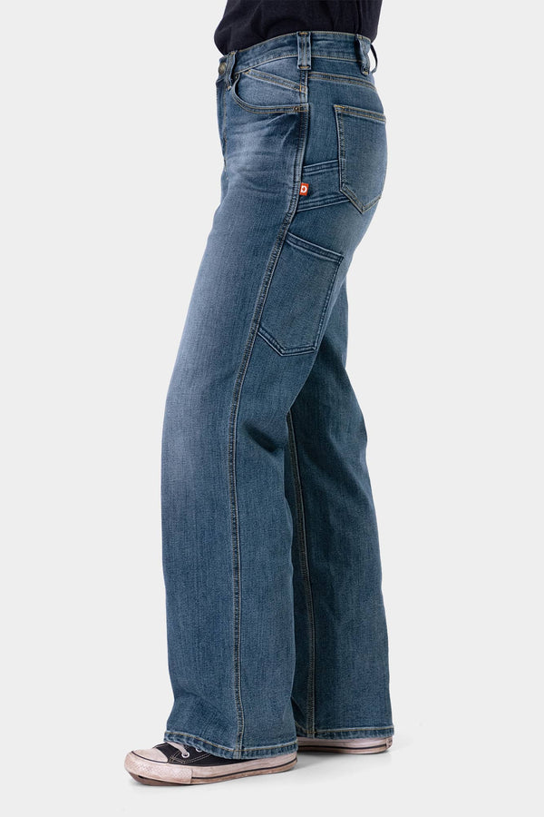 Old School Wide Leg Jeans in Indigo Denim