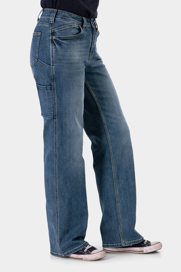 Old School Wide Leg Jeans in Indigo Denim