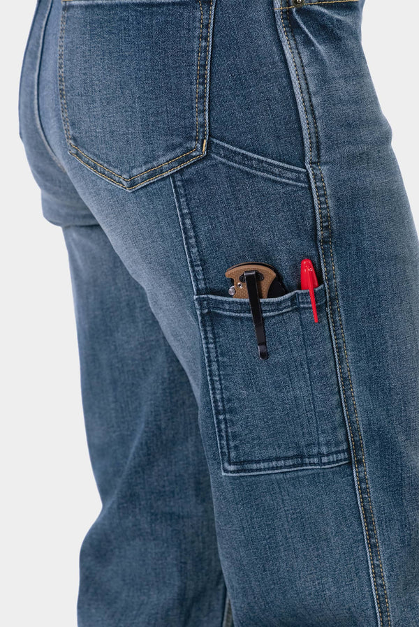 Old School Wide Leg Jeans in Indigo Denim