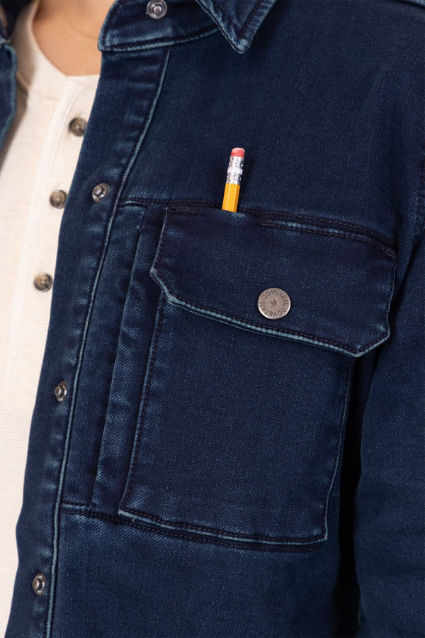 Oahe HOTSWAP® Thermal Denim Work Jacket in Indigo Blue
