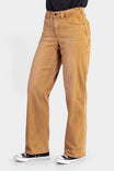 Old School Wide Leg Jeans in Saddle Brown