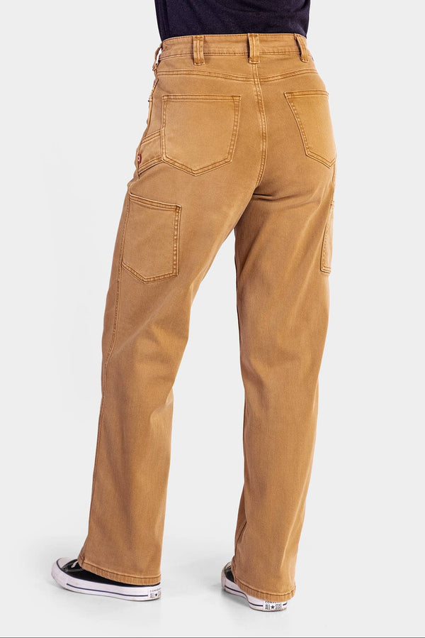 Old School Wide Leg Jeans in Saddle Brown