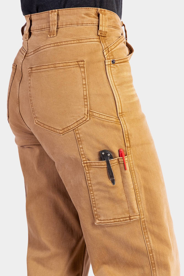 Old School Wide Leg Jeans in Saddle Brown