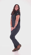 Freshley Drop Seat Overalls in Navy Canvas