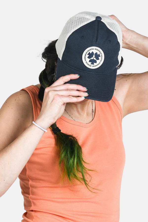 Trucker Hat — Adjustable sizing with breathable mesh back — Dovetail Workwear